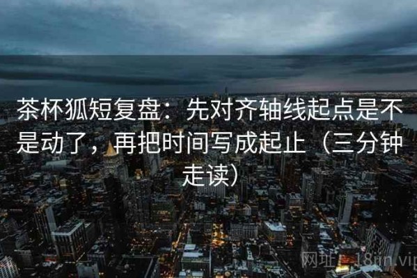茶杯狐短复盘：先对齐轴线起点是不是动了，再把时间写成起止（三分钟走读）