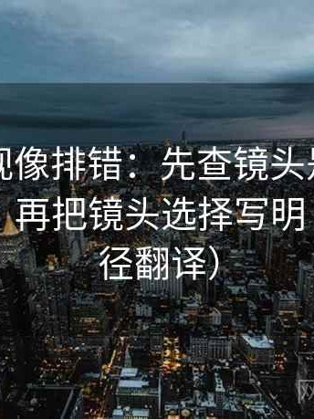 欧乐影视像排错：先查镜头是不是只给一面，再把镜头选择写明（像做口径翻译）