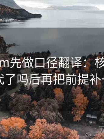 读17c com先做口径翻译：核对时间窗交代了吗后再把前提补一句