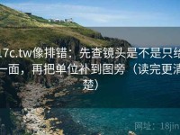 17c.tw像排错：先查镜头是不是只给一面，再把单位补到图旁（读完更清楚）