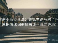 微密圈两步读法：先抓主语写对了吗，再把情绪词删掉再读（读完更稳）