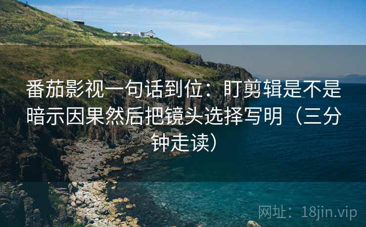 番茄影视一句话到位:盯剪辑是不是暗示因果然后把镜头选择写明(三分钟走读) 番茄影视一句话到位:盯剪辑是不是暗示因果然后把镜头选择写明(三分钟走读)